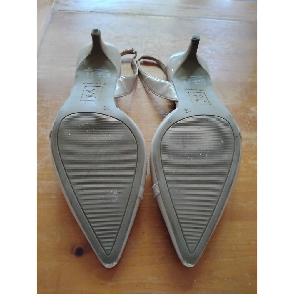 FIONI Women’s Beige Pointed Toe Slingback Heels US 12 Used Relax Cosplay Boho - Picture 7 of 9